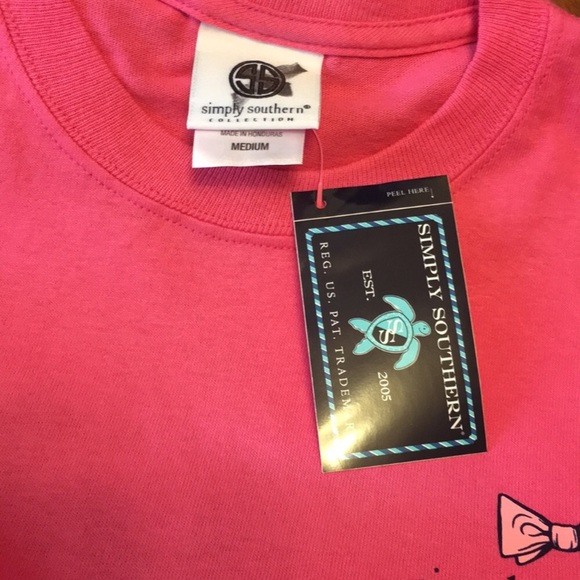 NWT! Long Sleeve Simply Southern Pink Shirt - Picture 6 of 8